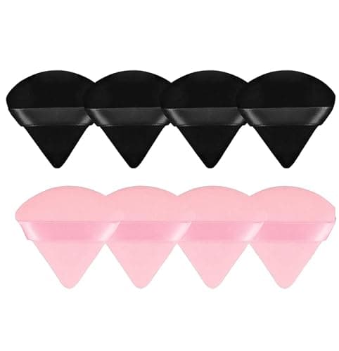 8 Pieces Triangle Powder Puff Face Soft Triangle Makeup Puff Velour Cosmetic Foundation Blender Sponge Beauty Makeup Tools - Image 1