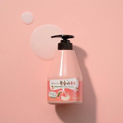 Kwailnara Peach Milk Body Wash (19.75 Fl Oz) – Korean Body Cleanser for Clear & Bright Skin | Milk Protein, Royal Jelly & Vitamin-Rich Peach Extract | Paraben-Free with Gentle Bubbles thumbnail 6