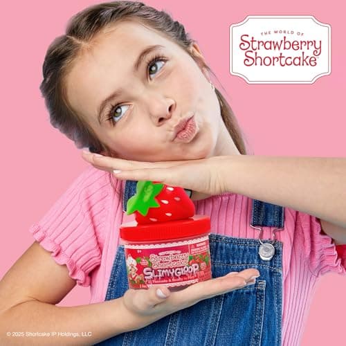 Strawberry Shortcake Scented Cloud Slime, Fluffy Strawberry Scented Slime, Birthday Party Favors for Kids 8-12 thumbnail 5