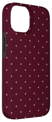 Mocha Cherry Polka Dots Summer Coquette Maroon Red Aesthetic Case for iPhone 14 thumbnail 3