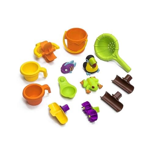 Step2 Tropical Rainforest Kids Water Tables, Outdoor Toddler Activity Table, Ages 1.5+ Years Old, 13 Piece Water Toy Accessories, Blue & Green thumbnail 4