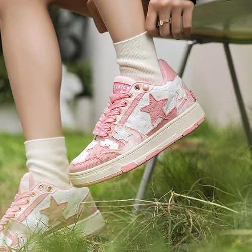 ACARITOUCH Retro Star Platform Shoes Vintage Chunky Sneakers for Women Men Trendy Casual Aesthetic Y2k Skate Shoes thumbnail 2