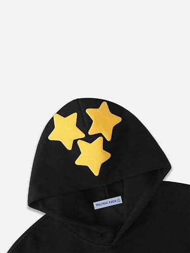 Aelfric Eden Womens Graphic Hoodies Walking Star Print Hoodie Unisex Oversized Long Sleeve Streetwear Hooded Pullover thumbnail 4