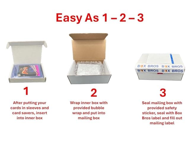 25 Card Grading Submission Kit for PSA, CGC, SGC, Beckett - Box Bros (USA Small Business) is The Best Solution for Making The Card Grading Submission Process Easy and to Protect Your Cards. thumbnail 2