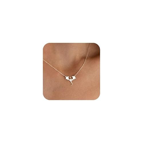 Stainless Steel Dragon Necklace for Men Women, Minimalist Cool Dragon Pendant Necklace Gift - Image 1