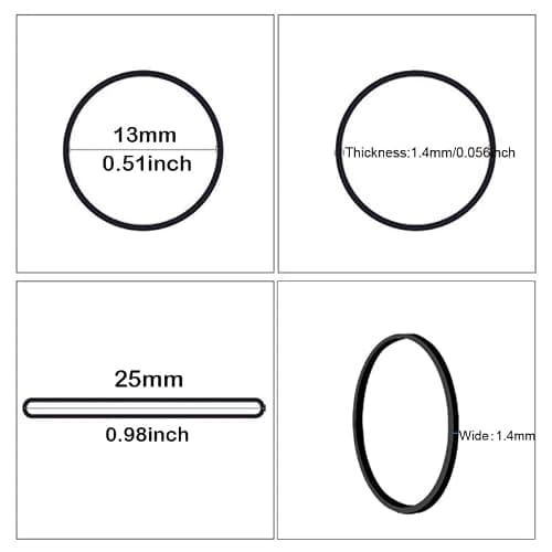 AIWOQI Rubber Bands mini 2000pcs rubber band black 0.5inch small Rubber Band Mini Soft Elastic Bands Diameter 13mm rubber bands for Office Supplies School thumbnail 2