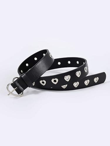 Black Heart Belt - Silver Buckle thumbnail 3
