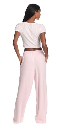 U.S. Polo Assn. Womens Sweatpants with Pockets, French Terry Womens Joggers Wide-Leg Sweats thumbnail 6