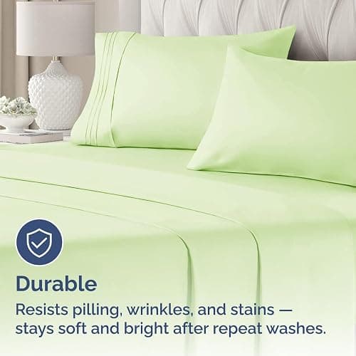 Queen Pillow Cases Set of 2 - Ultra Soft Hotel Quality Pillowcase Covers - Comfy, Cozy & Wrinkle Free - Shrinkage & Fade Resistant - Machine Washable Pillow Protectors - 2 Piece Set - Light Sage Green thumbnail 4