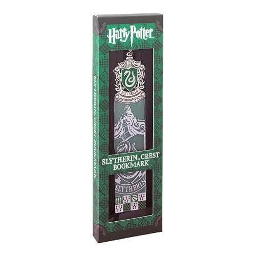 The Noble Collection Harry Potter Slytherin Crest Bookmark - 6.7in (17cm) Die Cast Metal, PVC and Card Bookmark - Officially Licensed Film Set Movie Gifts Stationery thumbnail 5