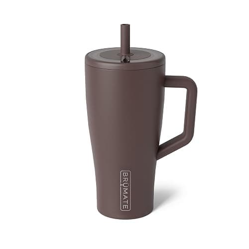 BrüMate Era 30 oz Tumbler with Handle & Straw | 100% Leakproof Insulated Water Bottle Tumbler with Lid & Flexible SoftSip Straw | Made of Stainless Steel | Cup Holder Friendly | 30oz (Java) - Image 1