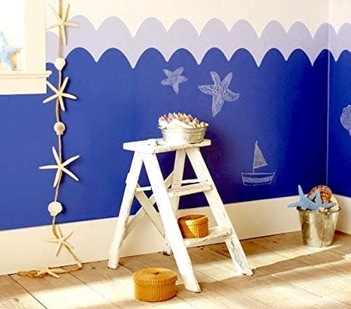 Chalkboard Blackboard Paint - Matte Finish [Blue] - (8.5oz Cover 32 sf) | Brush on Wood, Metal, Glass, Wall, Plaster Boards Sign, Frame or Any Surface. Use with Chalk Pen Wet Erase, Non-Toxic thumbnail 2