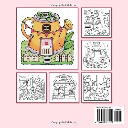 Little Cozy: Coloring Book for Adults and Teens Featuring Hygge Corners and Pocket Spaces, Easy and Cute Designs for Relaxation and Chill (Cute & Easy Coloring) thumbnail 2