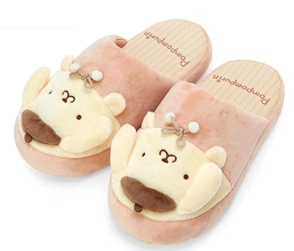 Sanrio Original Pompompurin Adult Lounge Slippers, Brown, 6 UK Men/ 4 UK Women - Image 1