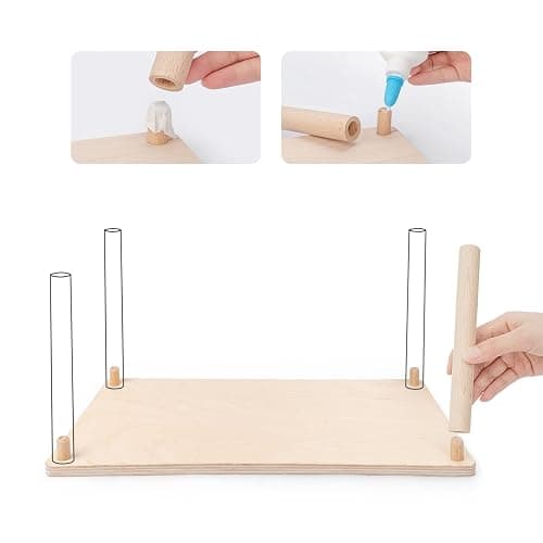Niteangel Hamster Play Wooden Platform for Putting Small Animal's Food Bowl Drinking Bottle and Other cage Accessories (Rectangle - 7" Height) thumbnail 5