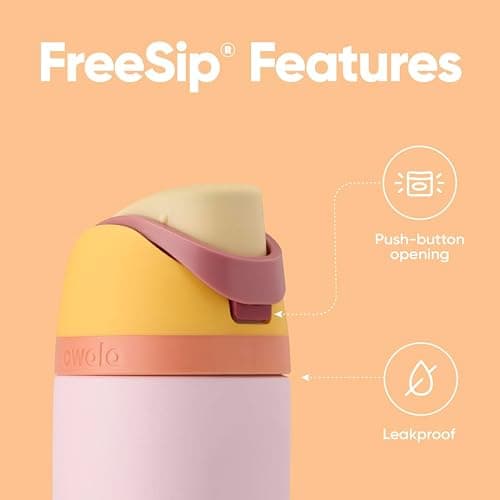 Owala FreeSip Insulated Stainless Steel Water Bottle with Straw for Sports and Travel, BPA-Free, 24 Ounce, Candy Store thumbnail 4
