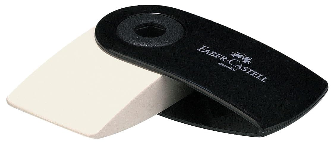 Faber-Castell 205076 - Eraser Sleeve Mini, Black, 6 Pieces thumbnail 3