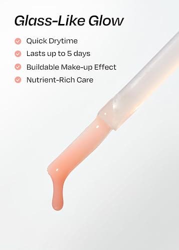 ohora Natural Glow Milk Syrup Nail Strengthener (Rosehip) - Tinted Nail Hardener for Brittle, Damaged Nails, Quick-Dry Glossy Finish, Nail Repair & Growth, 15 mL thumbnail 8