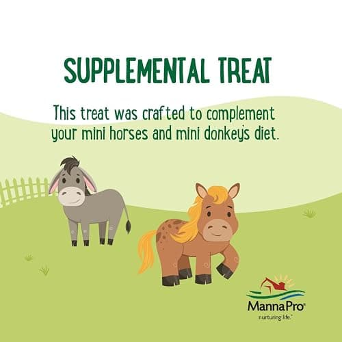 Manna Pro Farmhouse Favorites Mini Horse & Mini Donkey Treats –Baked Snack for Mini Horses & Mini Donkeys – Hand Mixed Treat – Oats, Apple & Banana Flavored – 3lb Bag thumbnail 5