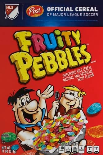 Post Fruity PEBBLES Cereal, Fruity Kids Cereal, Gluten Free Rice Cereal for Kids, 11 OZ Cereal Box (Pack of 3) thumbnail 4