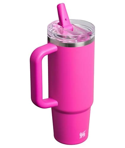 Stanley Quencher ProTour Flip Straw Tumbler | Leakproof Lid, 30 oz, Built-In Straw & Handle, Cup Holder Compatible, Insulated Stainless Steel, BPA-Free, Violet Blossom thumbnail 4
