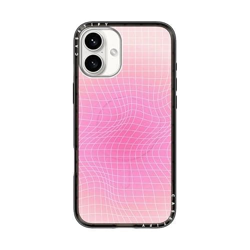 CASETiFY for iPhone 16 Plus Case - Compact Compatible with MagSafe | Slim and Sleek | 4ft. 2x Military Grade Drop Protection | PINK LIGHT | Black - Image 1