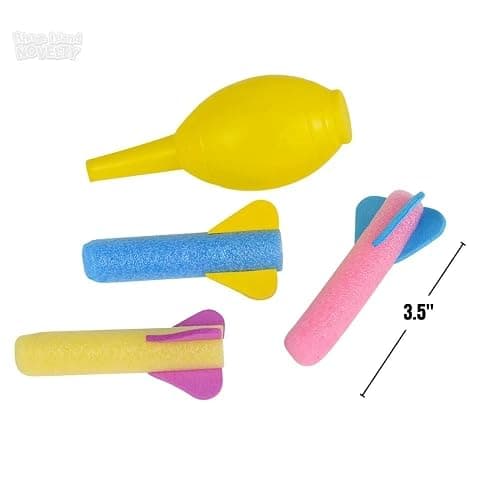 Rhode Island Novelty 3.5 Inch Foam Rocket Launcher One Dozen Per Order thumbnail 2