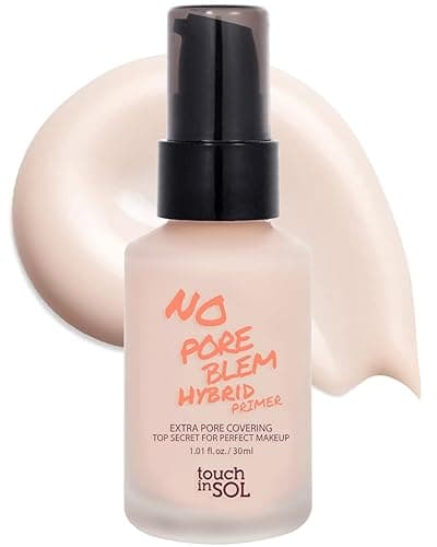 TOUCH IN SOL No Poreblem Hybrid Primer - Extra Pore Covering - 24/7 Matt Finish Sebum and Shine Control - with Vitamin C & E and Green Tea Extracts For Smooths Skin, 1.01 fl.oz. - 1.01 Fl Oz (Pack of 1) - Image 1