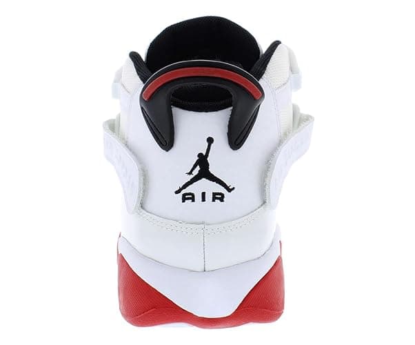 Big Kid's Jordan 6 Rings White/Mystic Hibiscus (323419 116) - 4.5 Big Kid - White/University Red/Black thumbnail 4