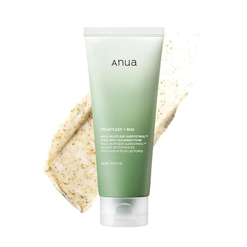 Anua Heartleaf Quercetinol Pore Deep Cleansing Foam, Facial Cleanser, for Double Cleansing, BHA, Hyaluronic Acid, Glycerin, Face Wash, Blackhead Remover, Korean Skincare, 5.07 fl.oz - Image 1