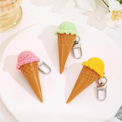 HSYHERE Men Women Creative Interesting Novelty Stylish Mini Simulated Food Orange Shrimp Keychain Key-ring Pendant thumbnail 6
