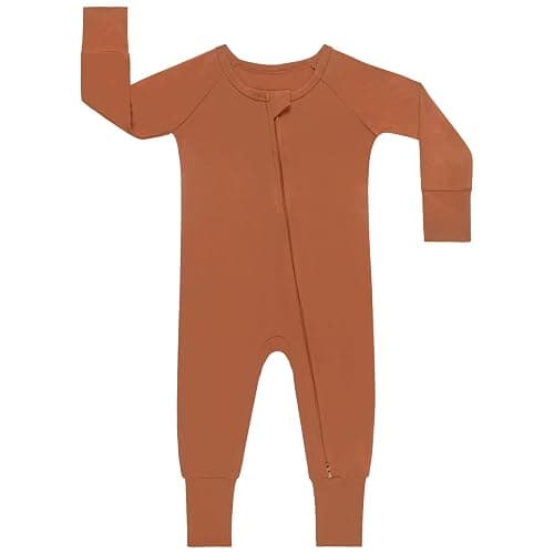 GUISBY Rayon Baby Footless Pajamas, Long Sleeve with 2 Way Zippers Rompers Sleepers - Image 1