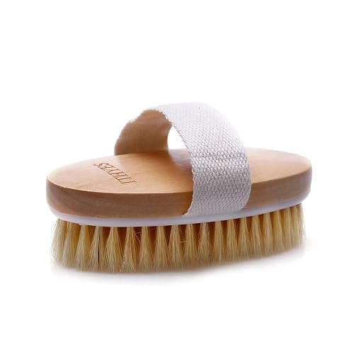 Ithyes Dry Brushing Body Brush Exfoliating Brush Natural Bristle bath Brush for Remove Dead Skin Toxins Cellulite,Treatment,Improves Lymphatic Functions,Exfoliates,Stimulates Blood Circulation thumbnail 3