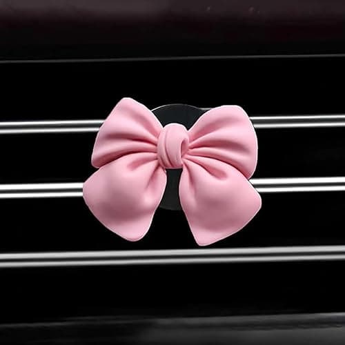 6 pcs Bow Car Accessories Coquette Cute Girly Car Decor Accessories Interior Aesthetic Car Decorations Stuff for Women Girl,Car Decorations Interior Aesthetic (Pink) thumbnail 3