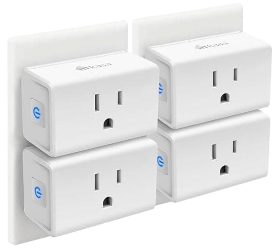 Kasa Smart Plug Mini 15A, Smart Home Wi-Fi Outlet Works with Alexa, Google Home & IFTTT, No Hub Required, UL Certified, 2.4G WiFi Only, 4-Pack(EP10P4) , White - Image 1
