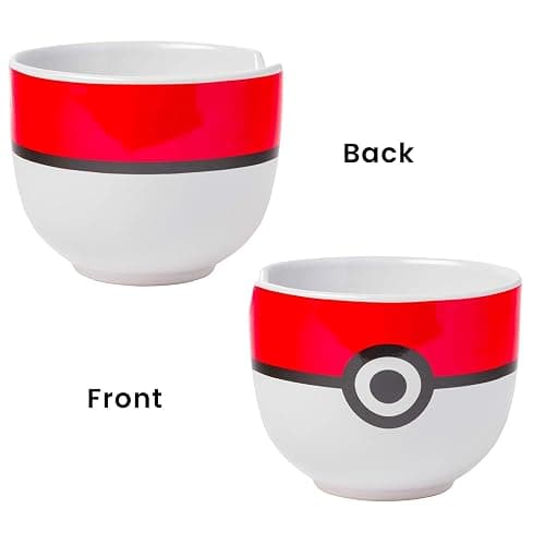 Silver Buffalo Pokemon Pokeball Ceramic Ramen Noodle Bowl with Chopsticks, Microwave Safe, 20 Ounces thumbnail 5