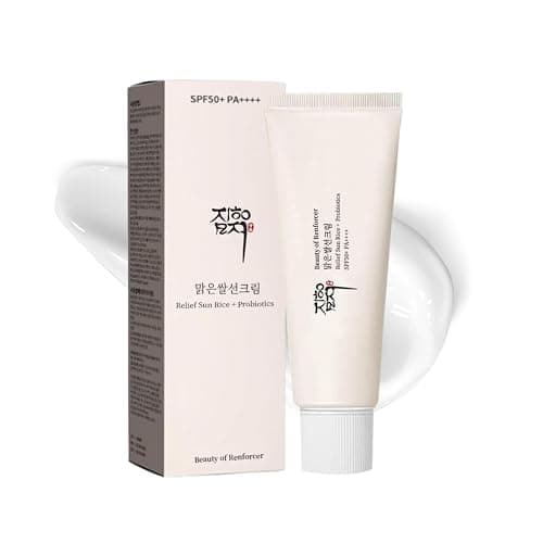 🌟🌟 Relief Sun Organic Sunscreen SPF 50+ PA++++ – Lightweight Korean UV Protection for Face – Rice and Skin-Balancing Probiotics – 50 ml / 1.69 fl oz - Image 1