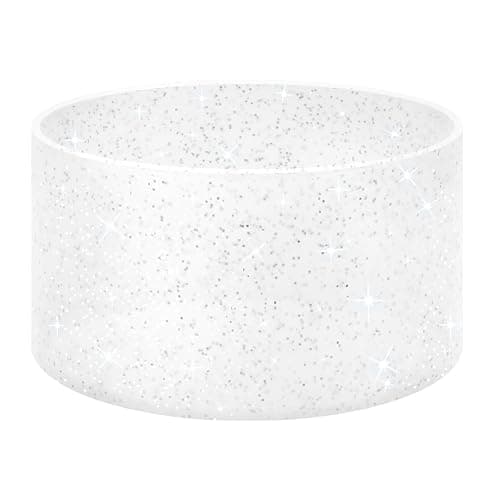 2 Pack Silicone Glitter Boot Cup Protector for Stanley 40 30 oz Quencher Adventure Tumbler, IceFlow 30 20 oz, Fits 2.95 Inch Bottom Diameter.Non-Slip Water Bottle Base Cover Sleeve thumbnail 4