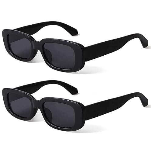 KUGUAOK Retro Rectangle Sunglasses Women and Men Vintage Small Square Sun Glasses UV Protection Glasse - Image 1