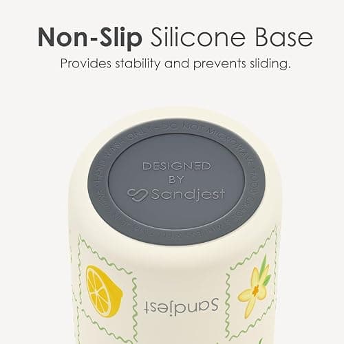 Lemon Stainless Steel Water Bottle, Vacuum Insulated, Push-Button Lid, 32 oz, Gifts for Women Girls Friends Teens Birthday Christmas thumbnail 5
