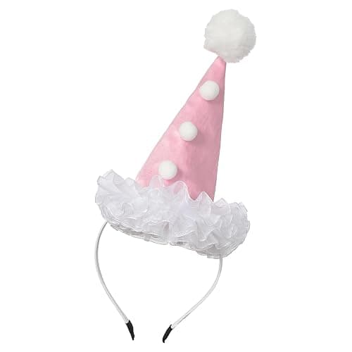 Clown Hat Headband Black and White Mini Jester Costume Accessory | Thick fabric, lightweight, fit for adult, comfortable, suitable party, carnival, Halloween, birthday, renaissance fair - Image 1