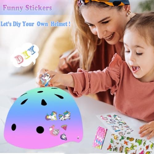 Kids Bike Helmet Adjustable Bike Helmet with Knee Pad Elbow Pads Guards, Toddler Helmets for 3-5-8-14+Riding Scooter Inline skatings Skateboard Helmet thumbnail 2