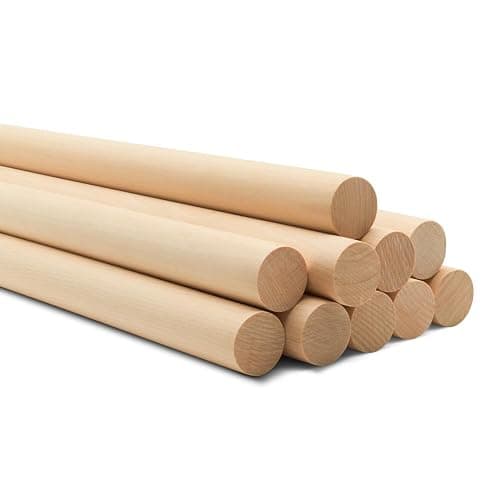 Dowel Rods Wood Sticks Wooden Dowel Rods – 1 x 24 Inch Unfinished Hardwood Sticks – for Crafts and DIYers – 2 Pieces by Woodpeckers - Image 1