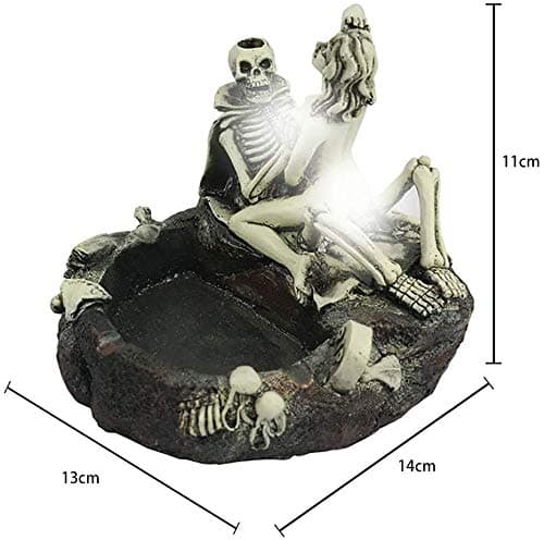 RUITASA Creative Skull Ashtray & Love Never Dies Skull Ashtray Fun Taste The Living Room Decoration for Smoking Room Decor Gifts for Smokers thumbnail 2