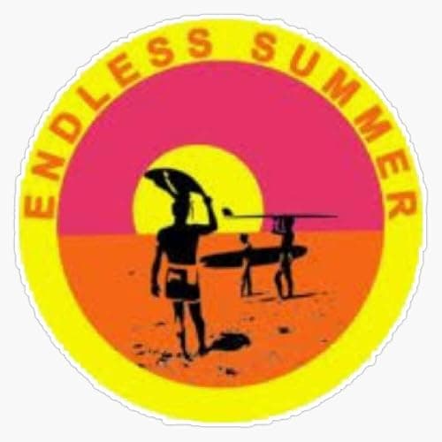 Beach, Surf, Ocean, Surfing, Waves. Endless Summer Vinyl Decal Bumper Sticker 5" - Image 1