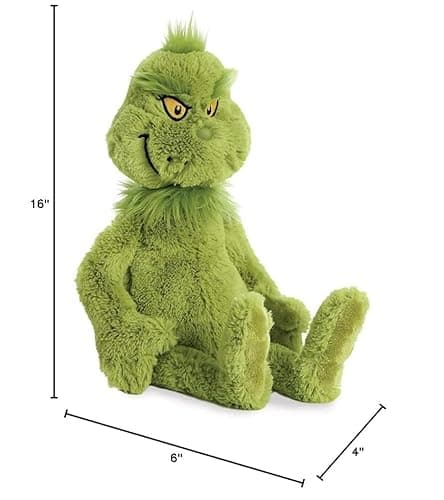 Aurora® Whimsical Dr. Seuss™ Grinch Stuffed Animal - Magical Storytelling - Officially Licensed - Green 16 Inches thumbnail 6