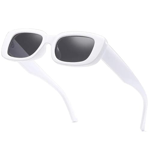 aisswzber Vintage Rectangle Sunglasses for Women Men 90s Fashion Narrow Square Frame Eyewear UV400 Protection - Image 1