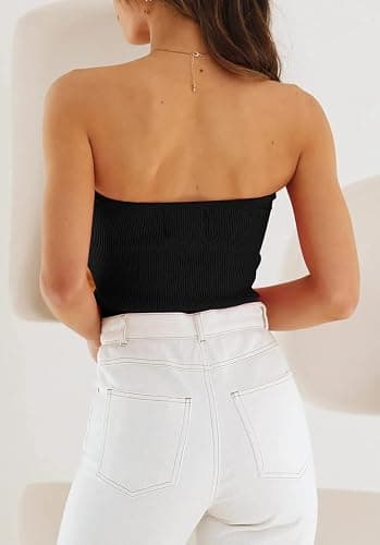 EFAN Womens Tube Tops Summer Outfits Cute Crop Tops 2026 Beach Vacation Spring Fashion Y2K Strapless Sleeveless Clothes thumbnail 3