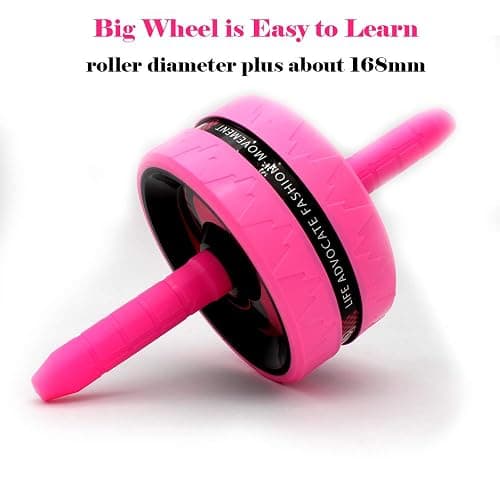 BiJun Ab Roller Wheel for Abs Workout - Complete Home Gym Set with AB Wheel Roller, Knee Mat, and Jump Rope (Pink) thumbnail 4