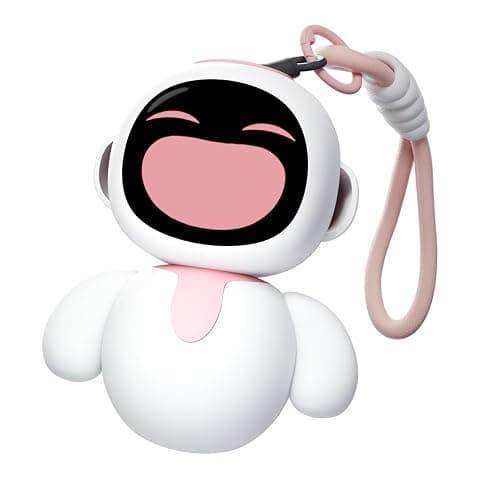 ENERGIZE LAB Eiliko Coral Pink - Your Tiny AI Charm Robot That Matches Every Daily Outfit, Fun Electronic Pendant Toys, for Couples and Best Friends. - Image 1